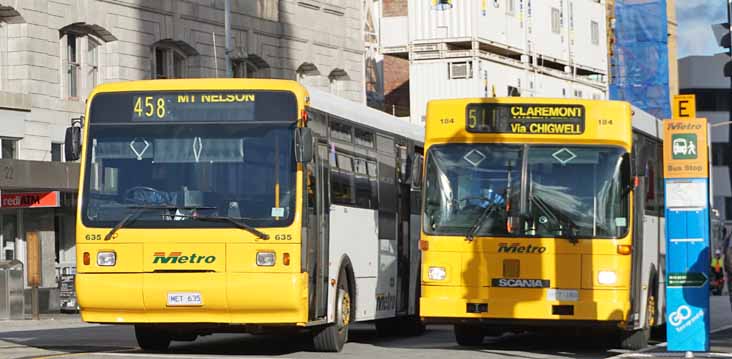 Metro Tasmania Scania N113CRB Ansair 184 & Orana 635